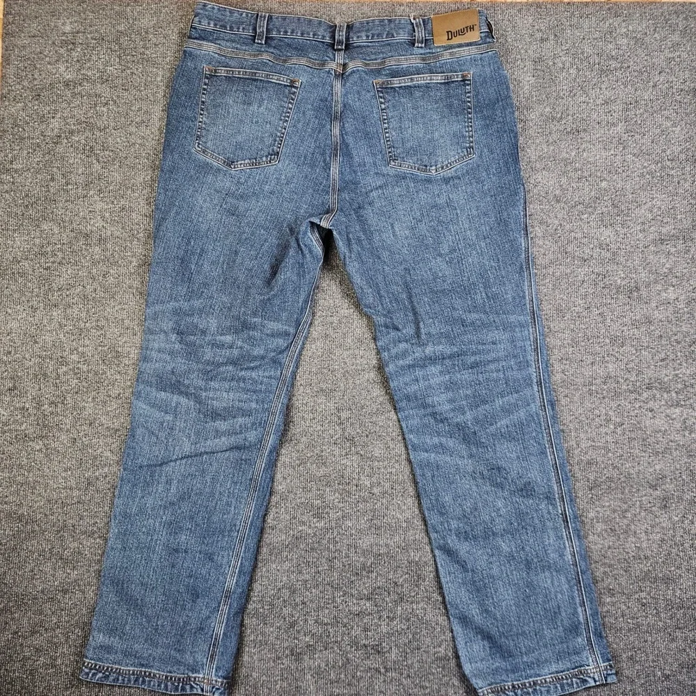 Duluth Trading Flex Ballroom Jeans Men's 42x34 Relaxed Fit Denim Straight Leg